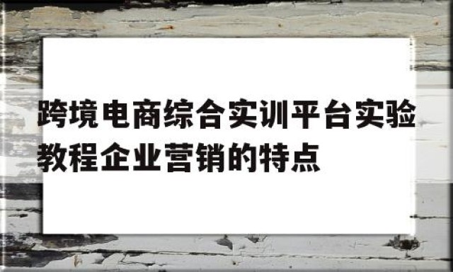 跨境电商综合实训平台实验教程企业营销的特点的简单介绍