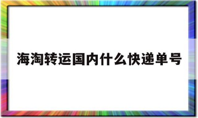 海淘转运国内什么快递单号